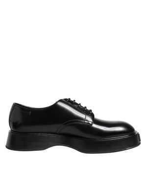 Schwarze Derby-Schuhe aus Kalbsleder für Herren