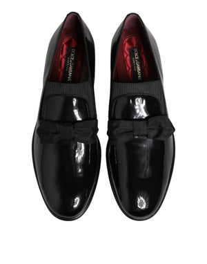 Schwarze Leder-Loafer für Herren