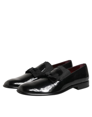 Schwarze Leder-Loafer für Herren