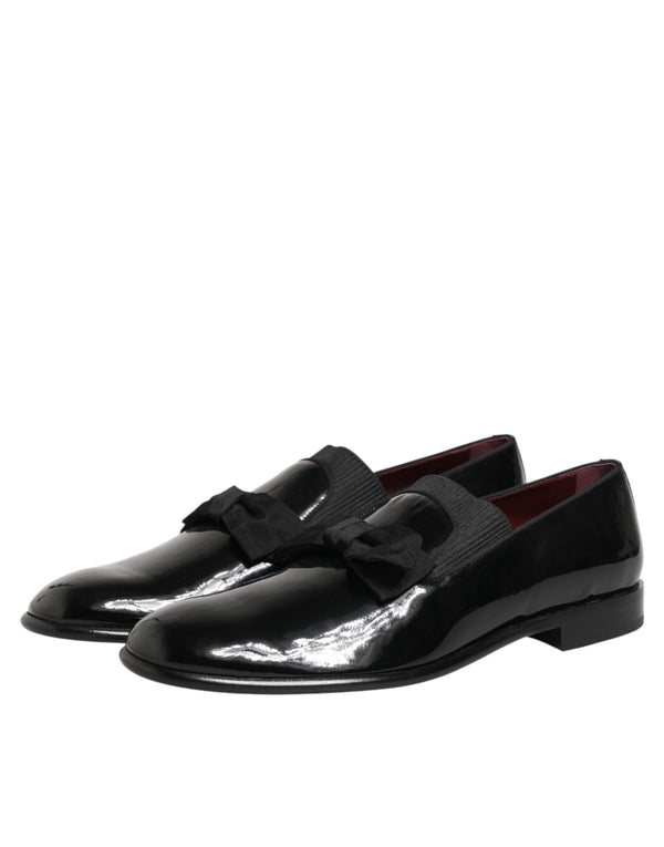 Schwarze Leder-Loafer für Herren