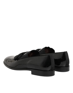 Schwarze Leder-Loafer für Herren