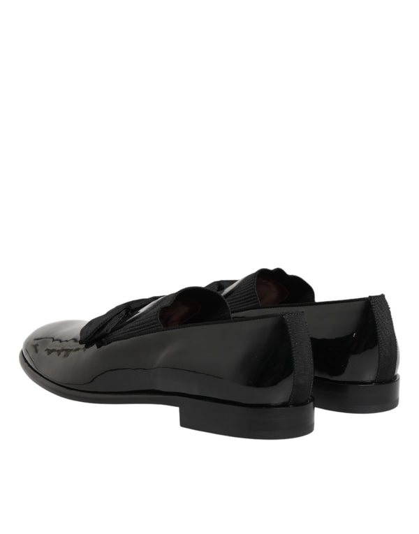 Schwarze Leder-Loafer für Herren