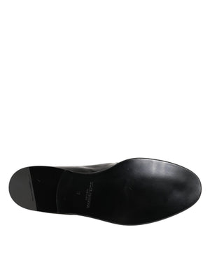 Schwarze Leder-Loafer für Herren
