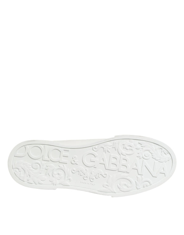Weiße Leder-Sneaker #DGFAMILY für Herren