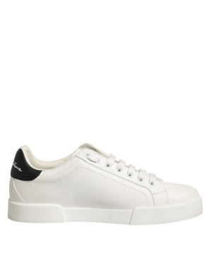 Weiße Portofino Sneakers mit Kronen-Patch für Herren