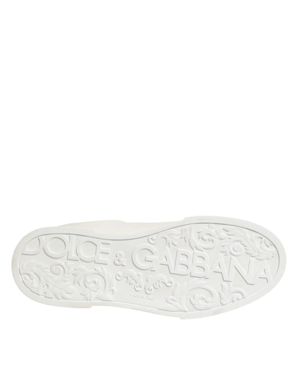 Weiße Portofino Sneakers mit Kronen-Patch für Herren