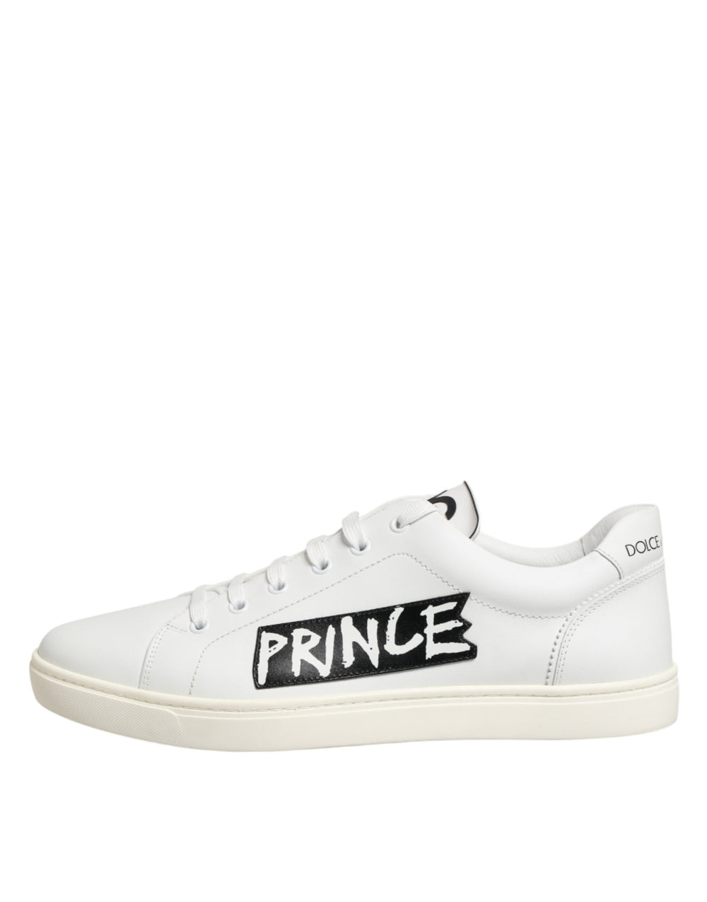 Weiße Prince Leder Low-Top Sneaker für Herren