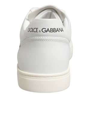 Weiße Prince Leder Low-Top Sneaker für Herren