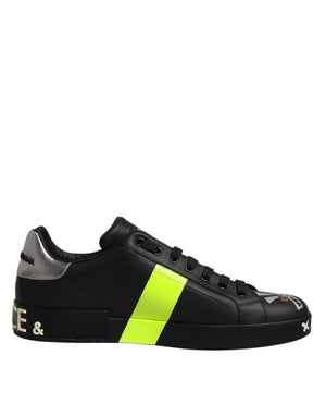 Schwarze Sneakers mit Kronenlogo für Herren