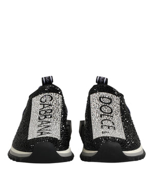 Schwarze Sorrento Sneaker mit Strass-Details