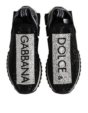 Schwarze Sorrento Sneaker mit Strass-Details