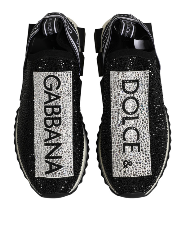 Schwarze Sorrento Sneaker mit Strass-Details