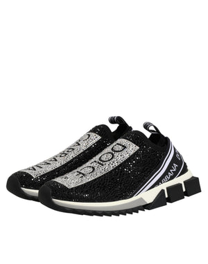 Schwarze Sorrento Sneaker mit Strass-Details