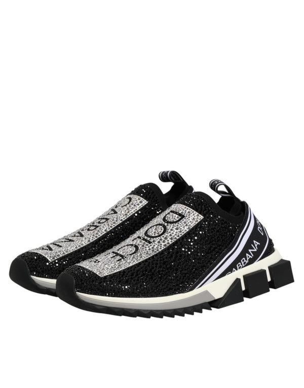 Schwarze Sorrento Sneaker mit Strass-Details