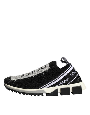 Schwarze Sorrento Sneaker mit Strass-Details