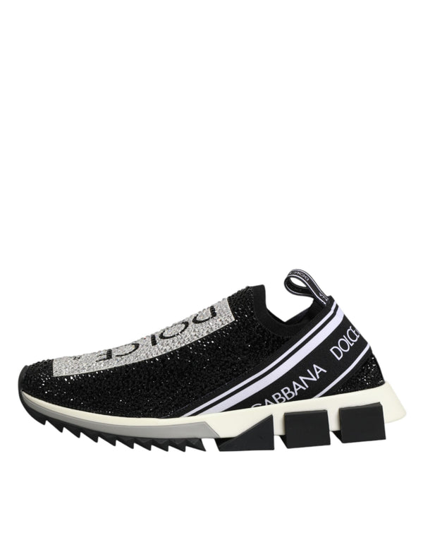 Schwarze Sorrento Sneaker mit Strass-Details