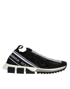 Schwarze Sorrento Sneaker mit Strass-Details