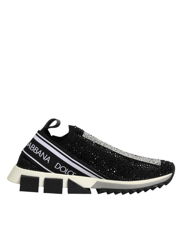 Schwarze Sorrento Sneaker mit Strass-Details