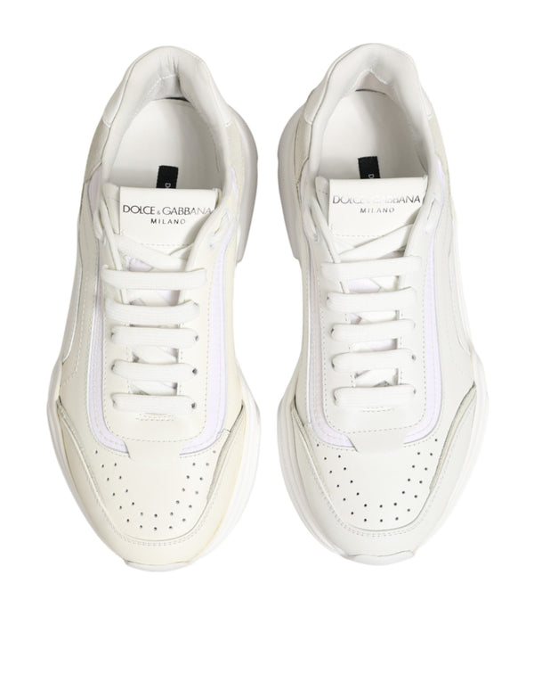 Weiße Leder-Daymaster Low-Top Sneakers