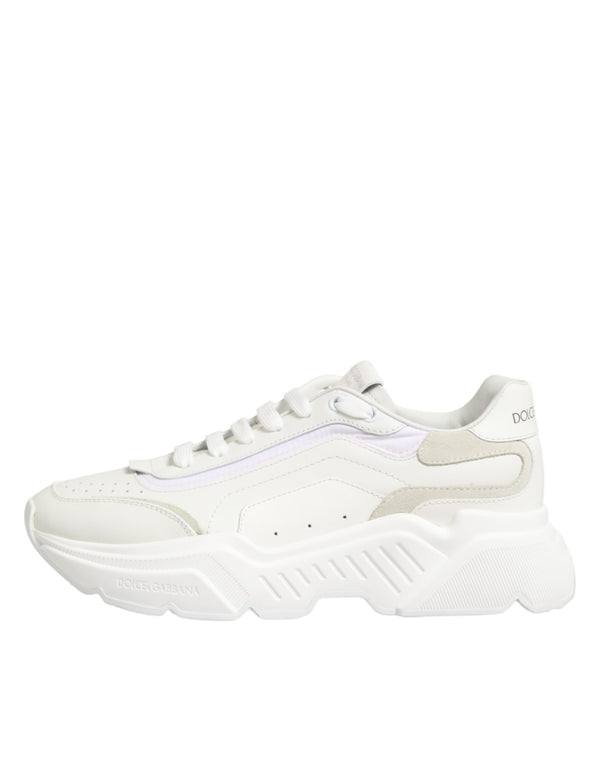 Weiße Leder-Daymaster Low-Top Sneakers