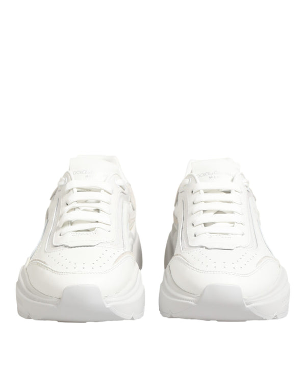 Weiße Leder-Daymaster Low-Top Sneakers