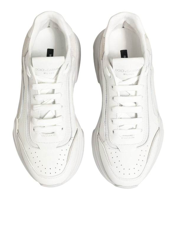 Weiße Leder-Daymaster Low-Top Sneakers