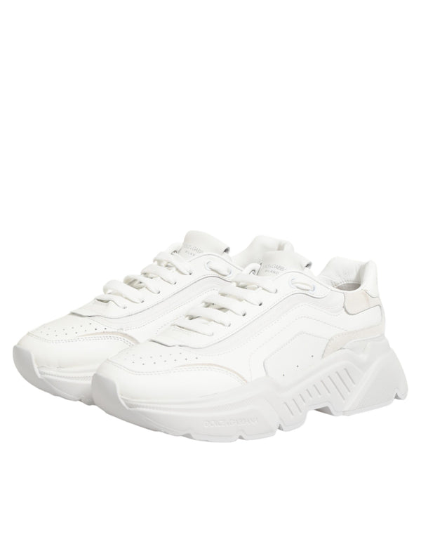 Weiße Leder-Daymaster Low-Top Sneakers