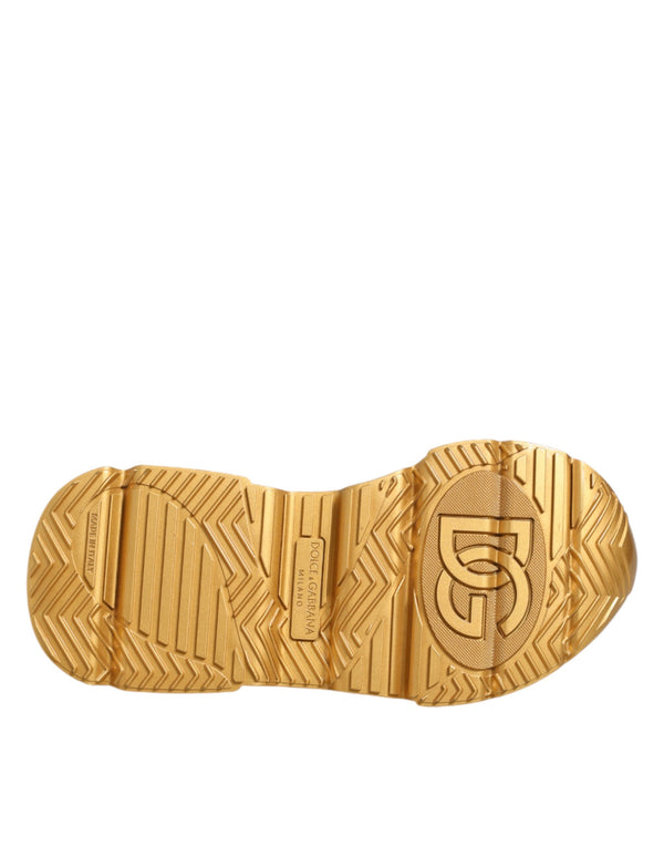 Weiße und goldene Daymaster Sneakers