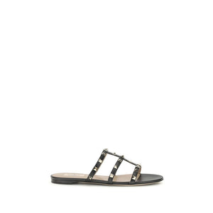Schwarze Kalbsleder Bos Taurus Sandalen