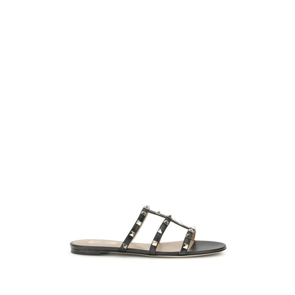 Schwarze Kalbsleder Bos Taurus Sandalen