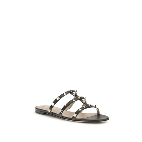 Schwarze Kalbsleder Bos Taurus Sandalen