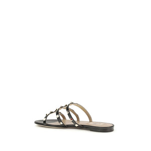 Schwarze Kalbsleder Bos Taurus Sandalen