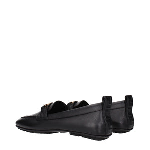 Schwarze Leder-Loafer zum Hineinschlüpfen