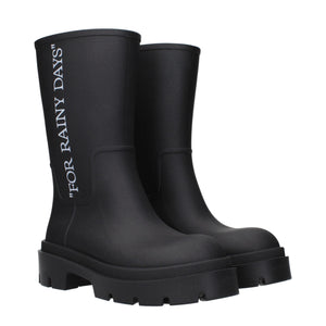 Schwarze Baumwoll-Knöchelstiefel