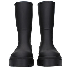 Schwarze Baumwoll-Knöchelstiefel