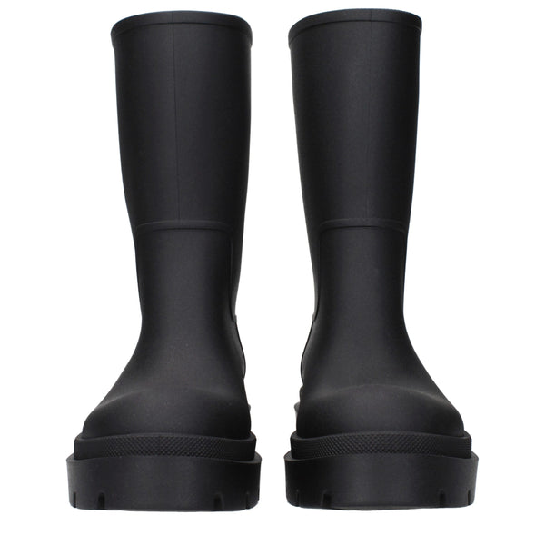 Schwarze Baumwoll-Knöchelstiefel