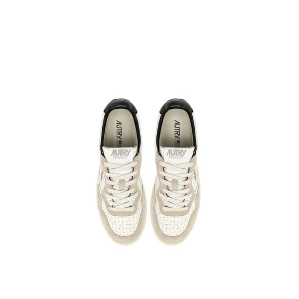 Weiße Ziegenleder-Sneakers
