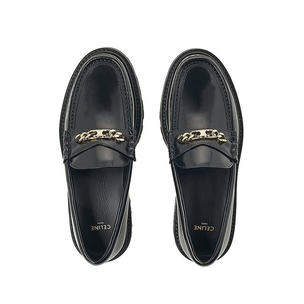 Schwarze Loafer aus Kalbsleder
