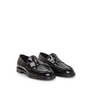 Schwarze Loafer aus Kalbsleder