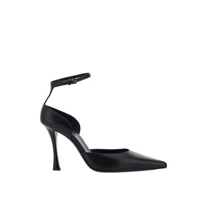 Schwarze Pumps aus Lammleder mit hohem Absatz