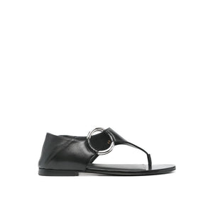 Schwarze Sandalen aus Kalbsleder mit Riemen