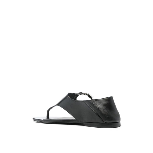 Schwarze Sandalen aus Kalbsleder mit Riemen