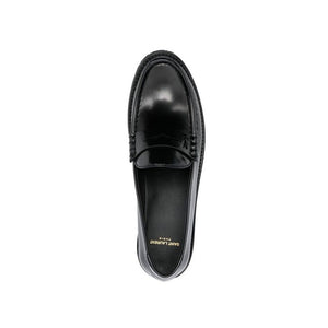 Schwarze Loafer aus Kalbsleder