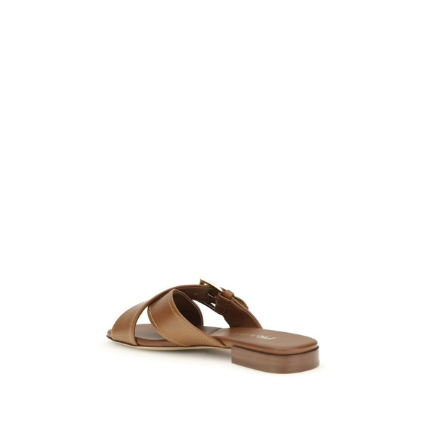 Braune Kalbsleder Bos Taurus Sandalen
