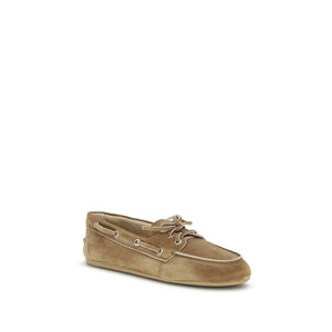 Beige Kalbsleder Bos Taurus Slip-On Loafer
