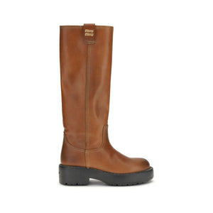 Braune Kalbshaut Bos Taurus Stiefel