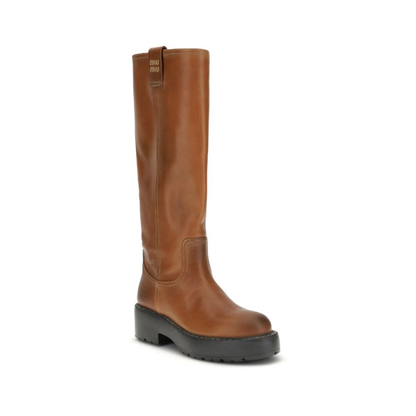 Braune Kalbshaut Bos Taurus Stiefel