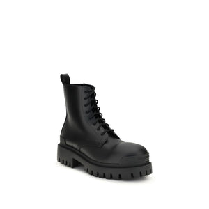 Schwarze Kalbshaut Bos Taurus Schnürstiefel