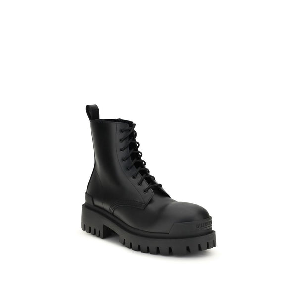 Schwarze Kalbshaut Bos Taurus Schnürstiefel