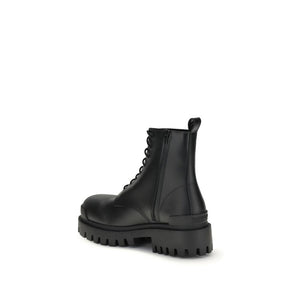 Schwarze Kalbshaut Bos Taurus Schnürstiefel